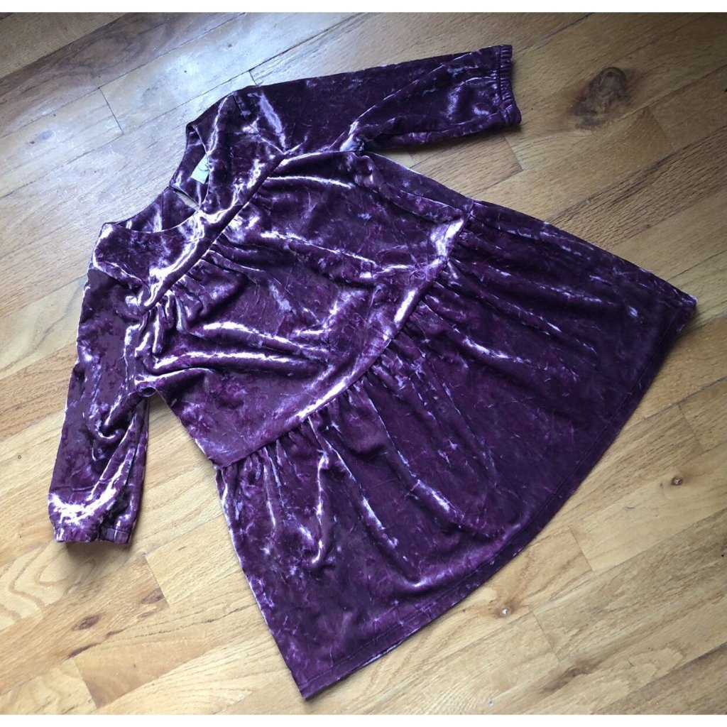 Peek Mauve Velour Dress Size 4-5